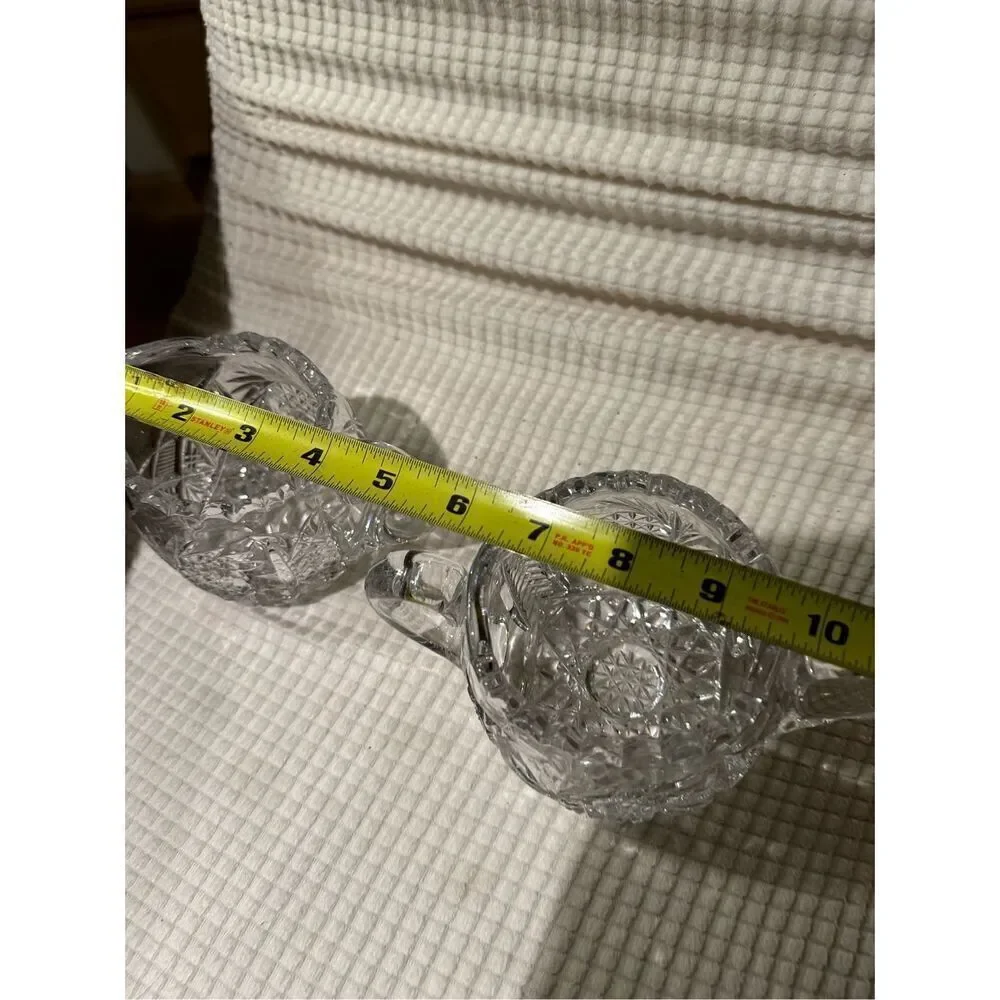 Crystal sugar and creamer set